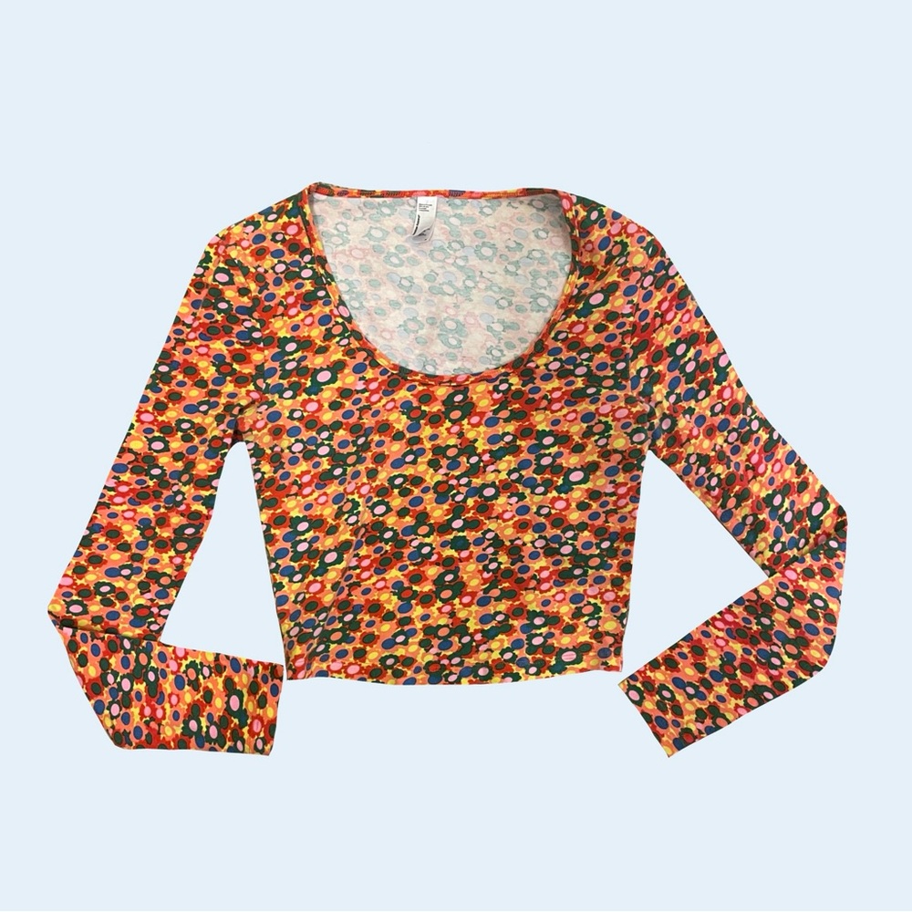 American Apparel Multicolor Long Sleeve Top